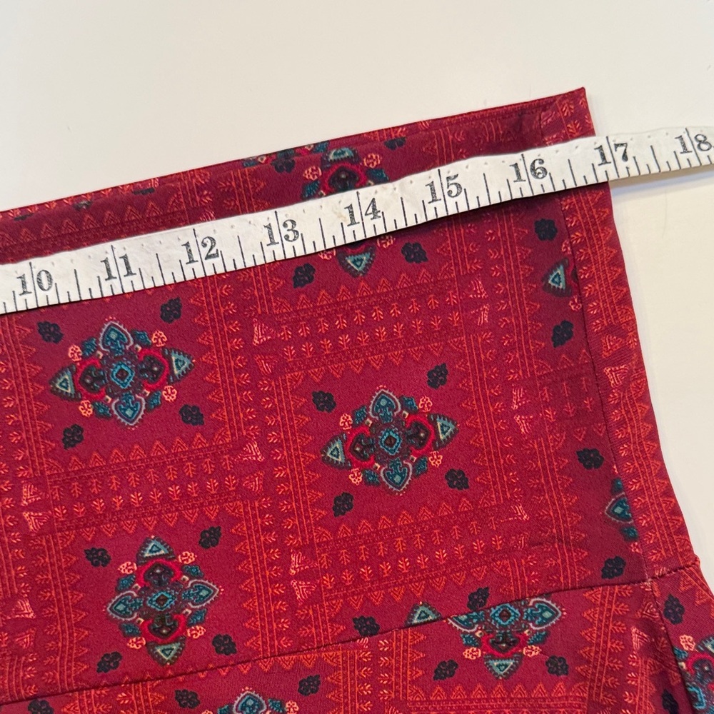 LulaRoe Red Patterned Maxi Skirt - Picture 3 of 4